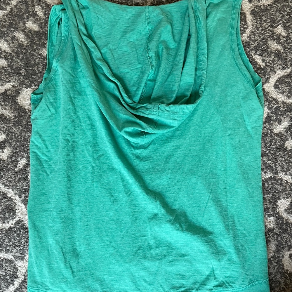 WOMENS HOODED TANK WITH POCKET AQUA SIZE XL - Picture 8 of 9